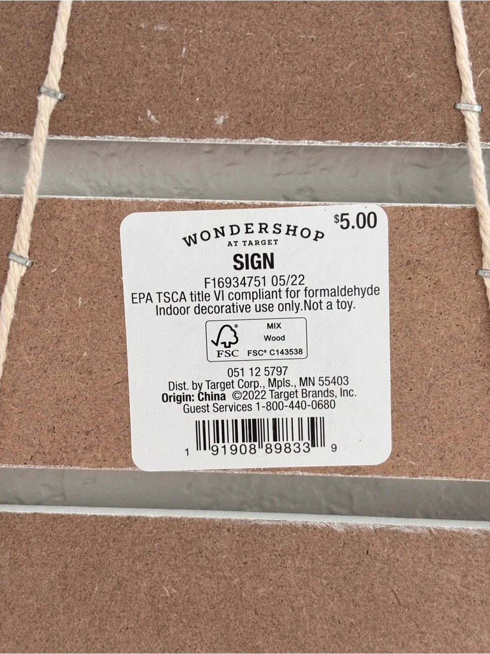 WONDERSHOP Christmas Tree Wall Hanging NWT